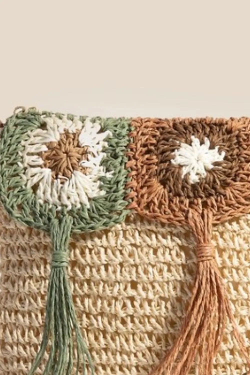 Fame Intricate Tassel Braided Crossbody Bag Accessories with Tan One Size by The802Gypsy.