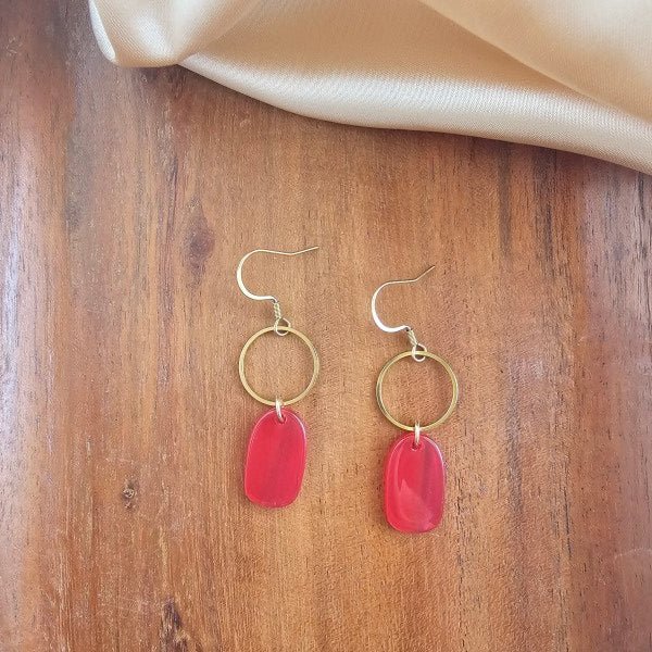 Spiffy & Splendid Emma Earrings – Ruby Red A Dainty Statement - Trendy Accessories/Earnings in Ruby Red for Women | The802Gypsy