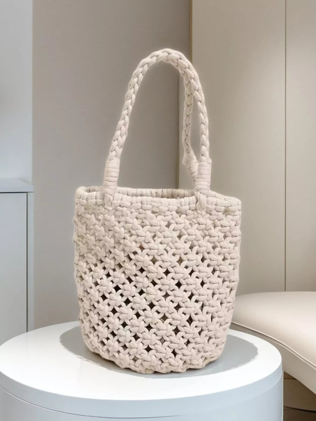 Handmade Crochet Handbag - Trendy Accessories/Handbags in Beige for Women | The802Gypsy
