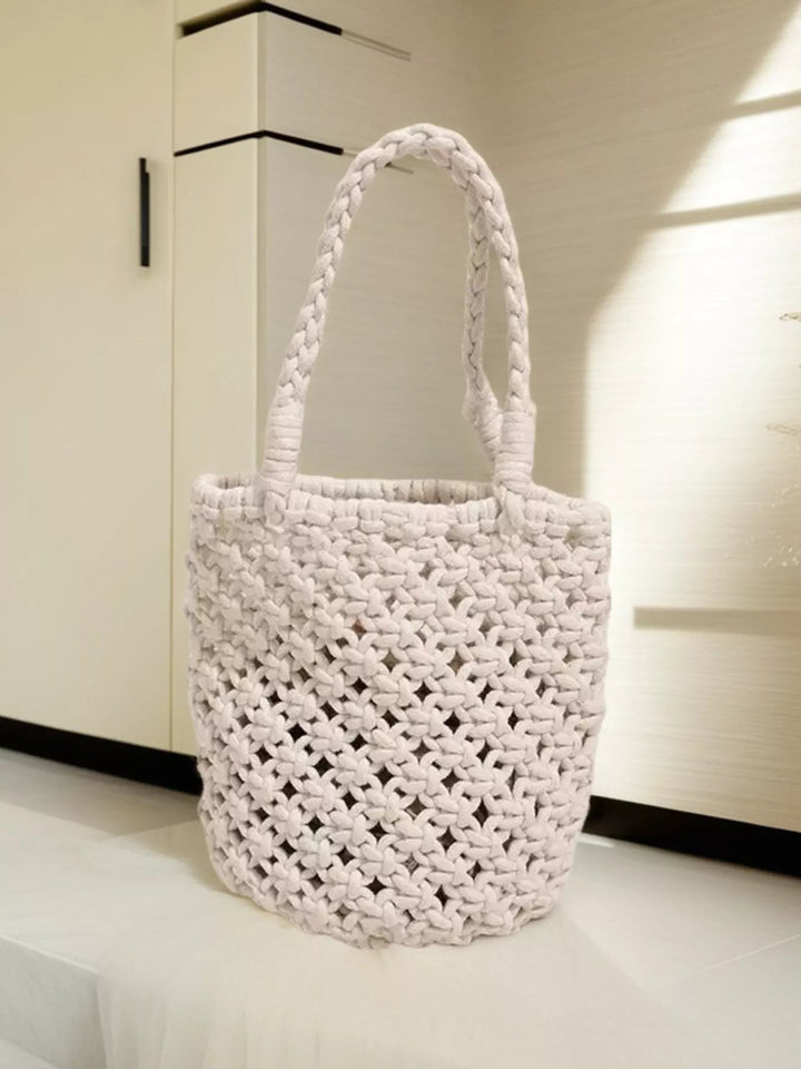 Handmade Crochet Handbag - Trendy Accessories/Handbags in Beige for Women | The802Gypsy