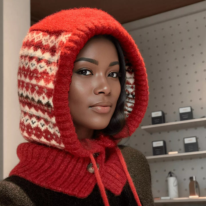 Drawstring Oversized Knitted Hat - Trendy Accessories/Hat in Red for Women | The802Gypsy