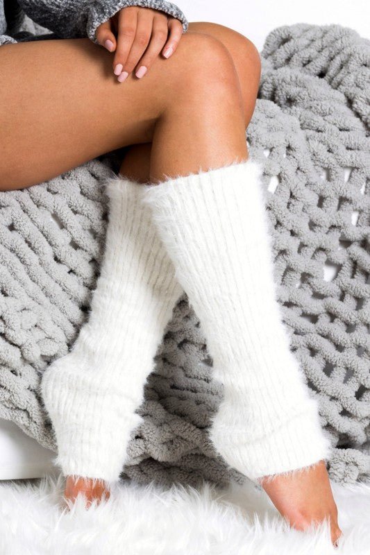 Soft Eyelash Leg Warmers - Trendy Accessories/Leg - Warmers in Ivory for Women | The802Gypsy