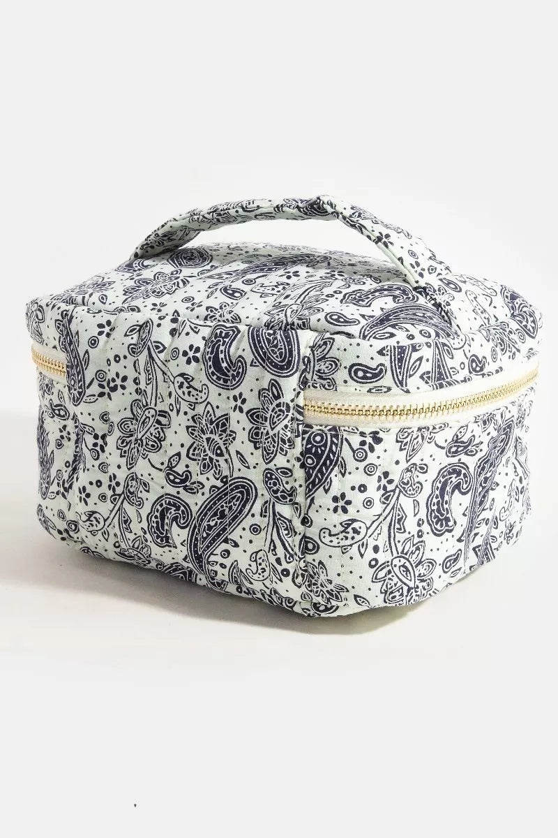 Fame Paisley Pattern Makeup Case Cosmetic Bag - Trendy Accessories/Make - up Bag in BK for Women | The802Gypsy