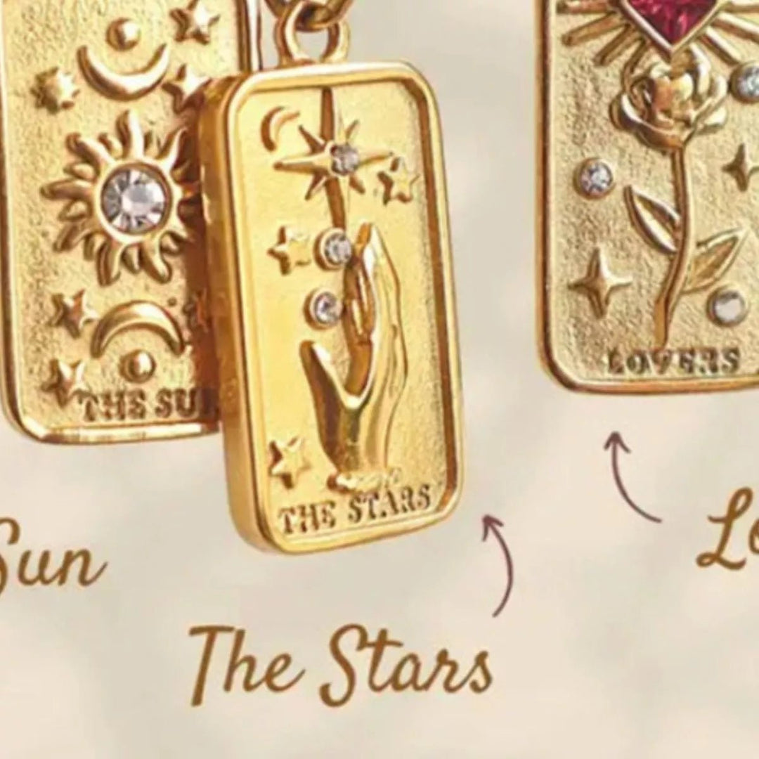 18K Gold Tarot Card Necklace - Trendy Accessories/Necklaces in STARS for Women | The802Gypsy