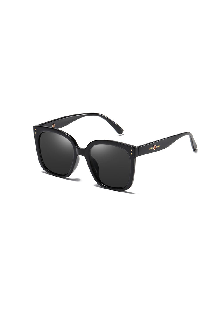 TRAVELING GYPSY-Black Trendy Retro Square Frame Sunglasses