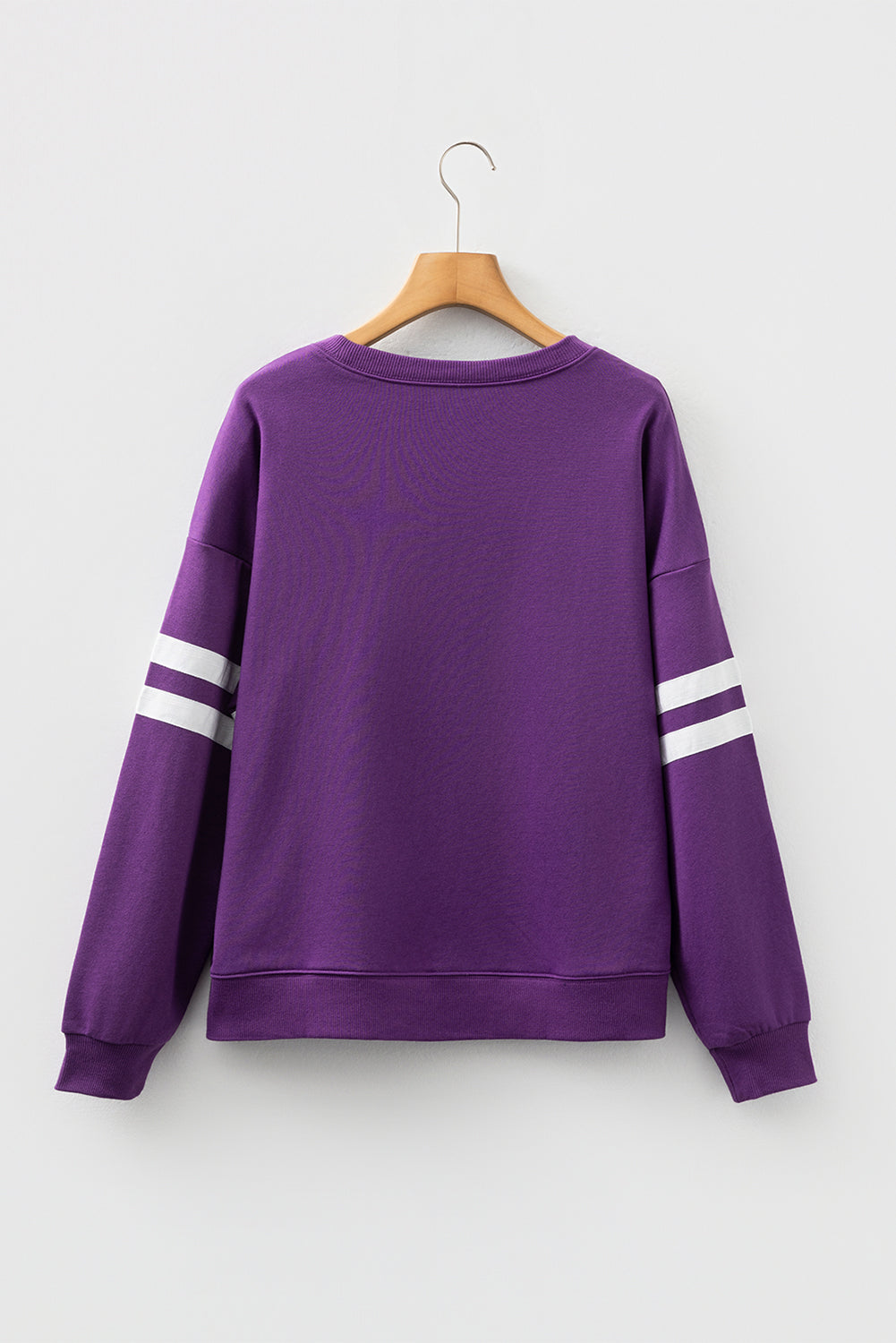 Sudadera universitaria de rayas de gran tamaño