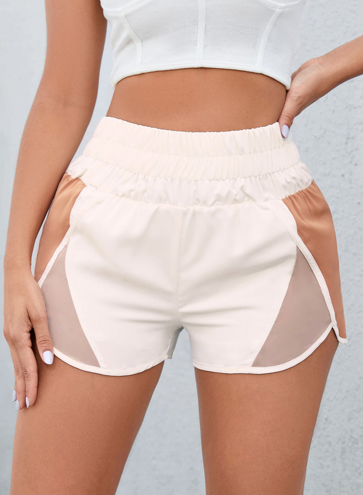 GYPSY-Color Block Wide Waistband Shorts