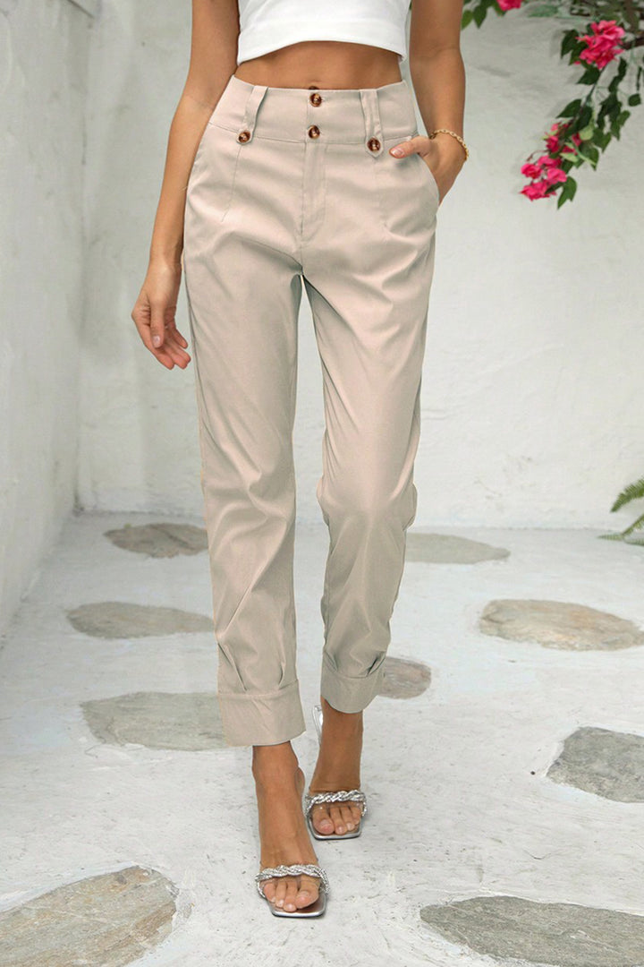 GYPSY-Straight Leg Pants with Pockets