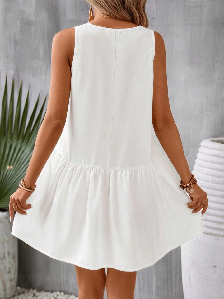 GYPSY-Printed Sleeveless Mini Dress