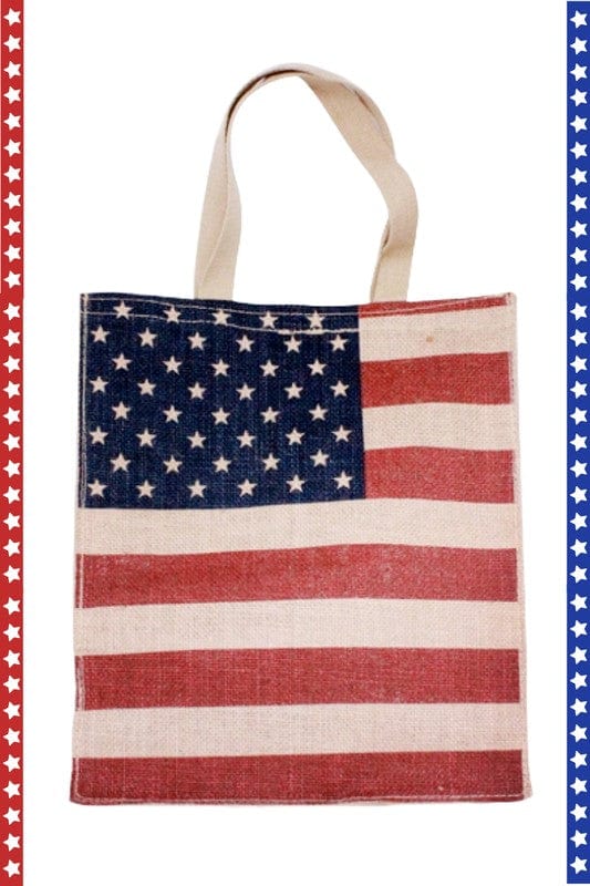 Bella Chic Handbags, Wallets & Cases cblm / Os ❤️GYPSY FOX-AMERICAN FLAG TOTE BAG