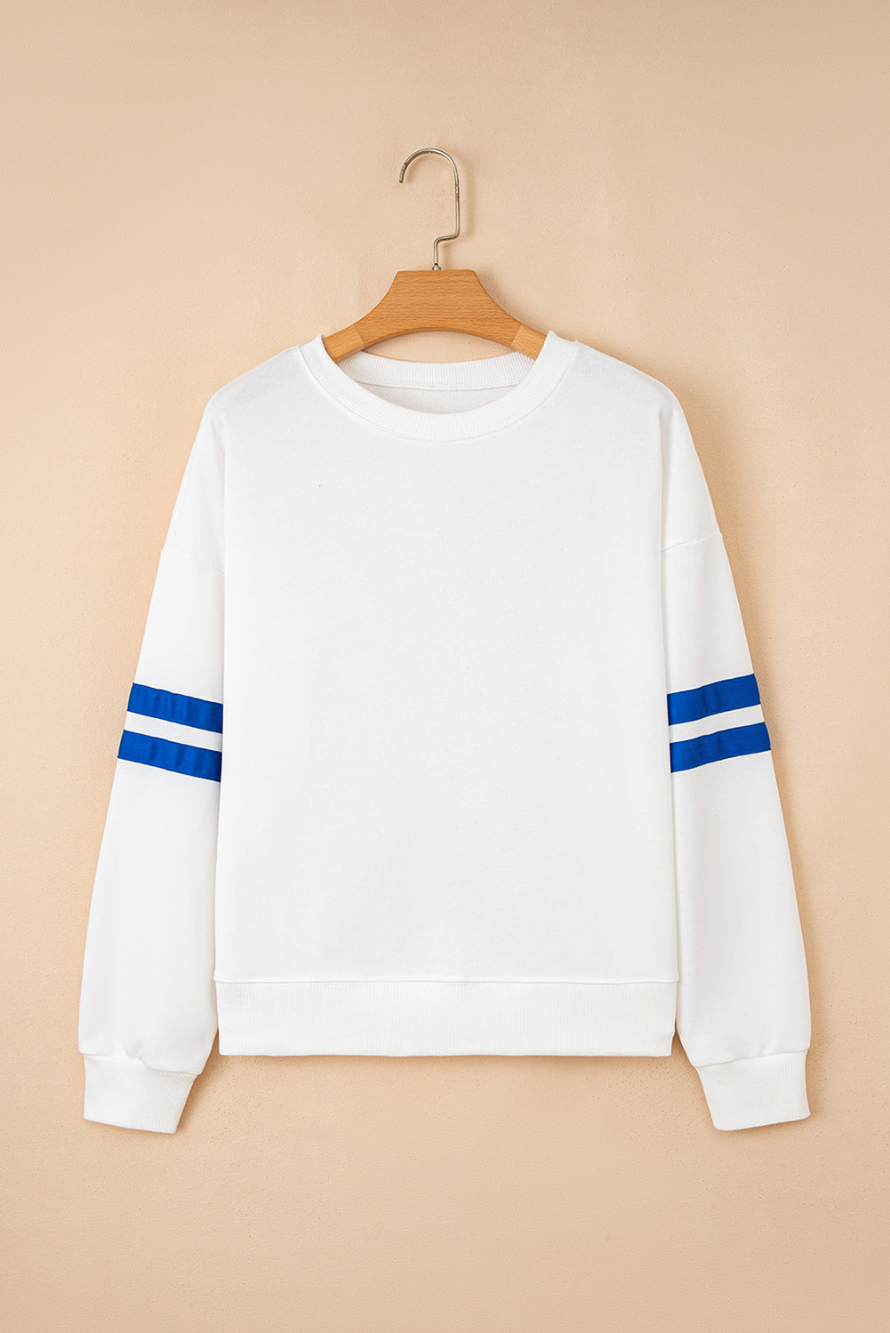Sudadera universitaria de rayas de gran tamaño