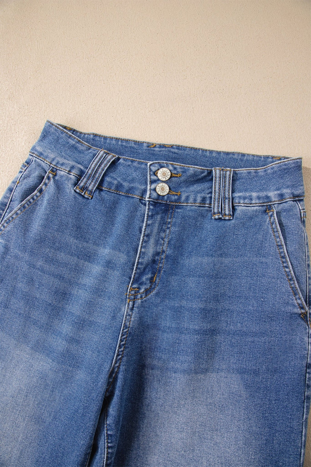 Double Button Zip Fly Straight Leg Jeans - Trendy Bottoms/Jeans in Ashleigh Blue for Women | The802Gypsy