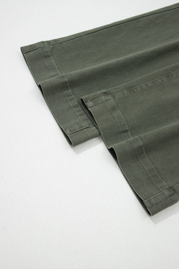 2 - Button High Waist Flared Bottom Jeans - Trendy Bottoms/Jeans in Bonbon for Women | The802Gypsy