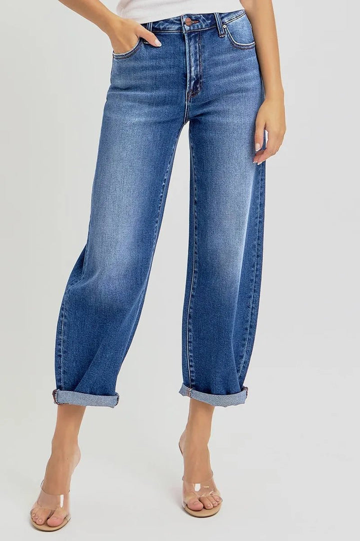Dark Denim Bottoms/Jeans with 0
