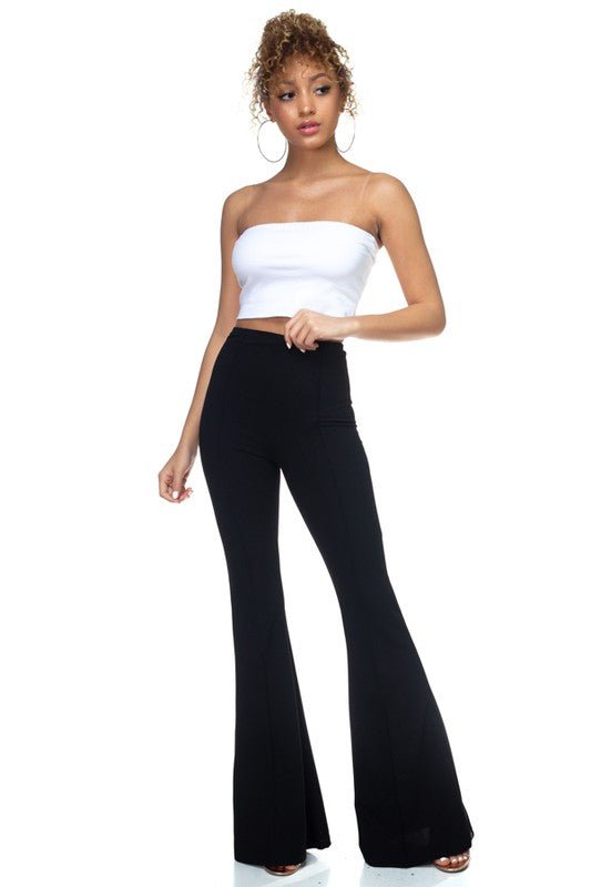 Retro Flare Bell - Bottom Women’s Dress Pants - Trendy Bottoms/Pants in Black for Women | The802Gypsy