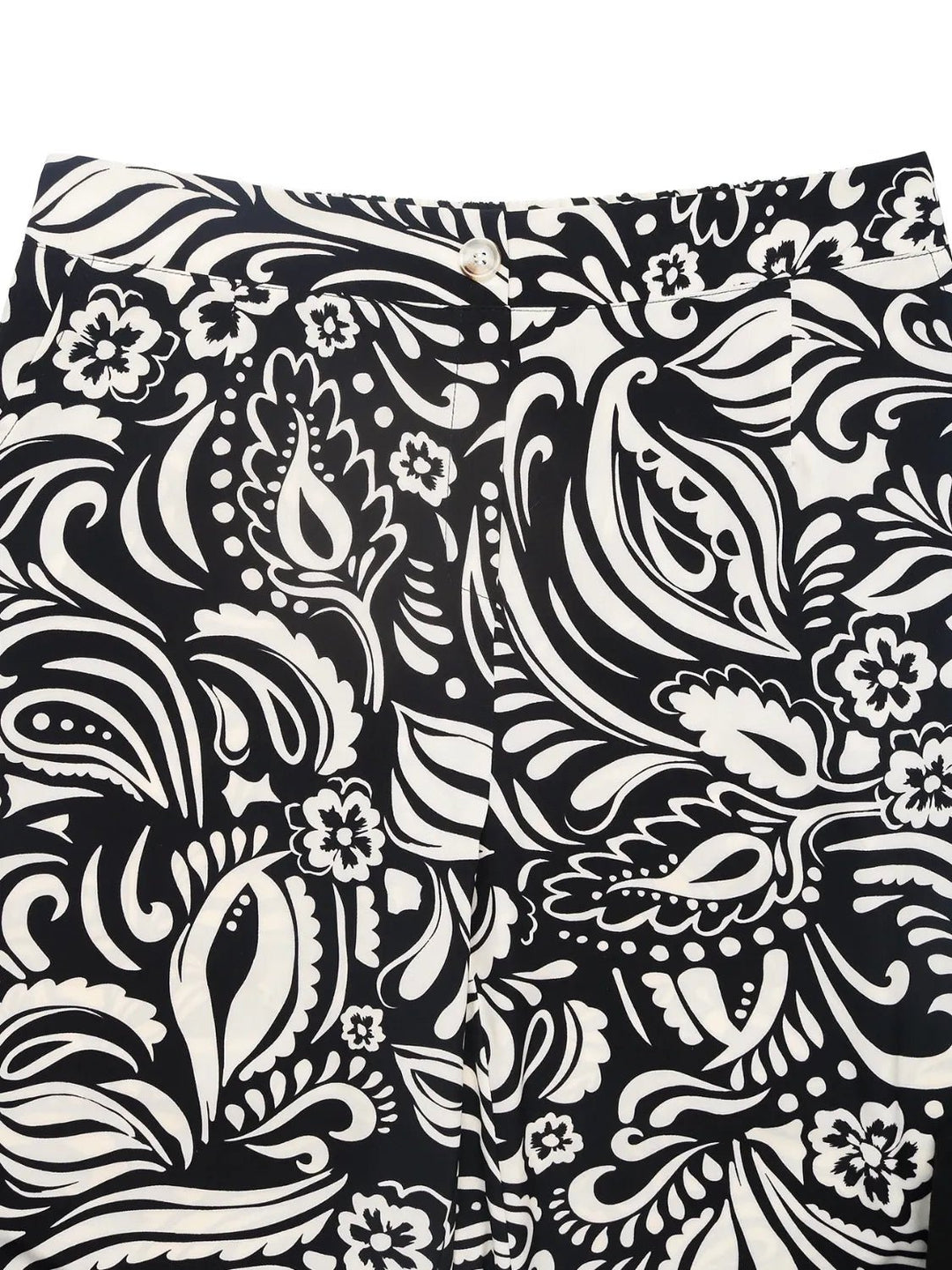 Black & White Printed Wide Leg Pants - Trendy Bottoms/Pants in Black for Women | The802Gypsy