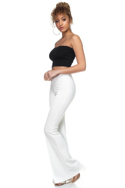 Retro Flare Bell - Bottom Women’s Dress Pants - Trendy Bottoms/Pants in White for Women | The802Gypsy