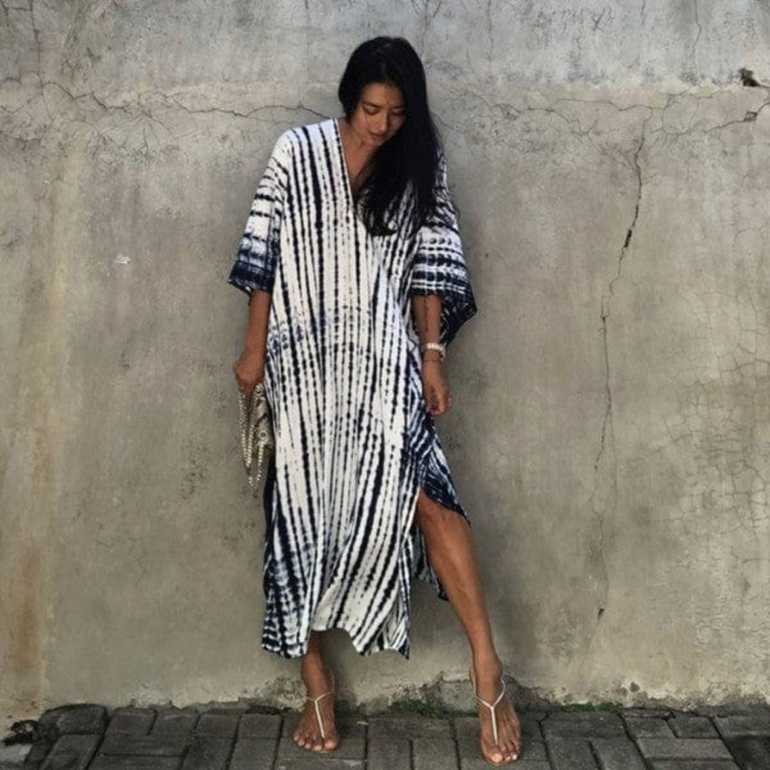 ClaudiaG Collection Black-and-white / OS Go Wide Dress & Beach Cover Up