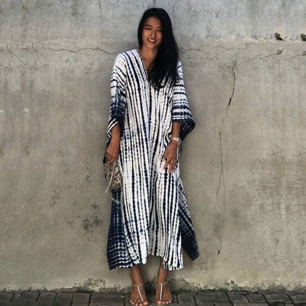ClaudiaG Collection Black-and-white / OS Go Wide Dress & Beach Cover Up