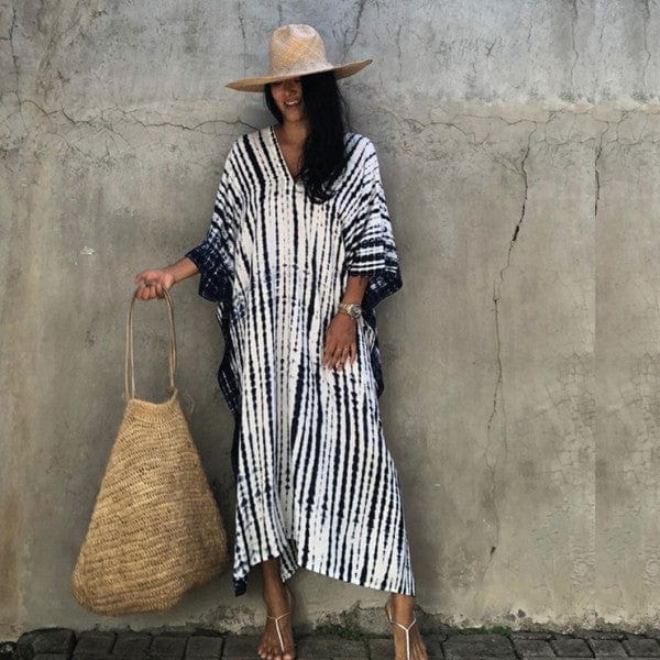 ClaudiaG Collection Black-and-white / OS Go Wide Dress & Beach Cover Up