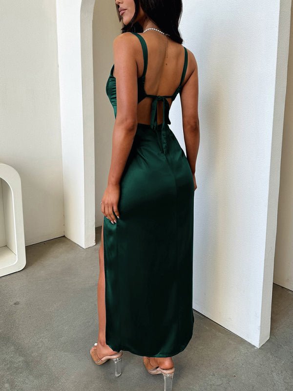 Dark Green Dress/Cocktail Dress with S