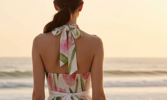 Floral Print Halter Neck Maxi Dress - Trendy Dress/Maxi dress in Floral for Women | The802Gypsy