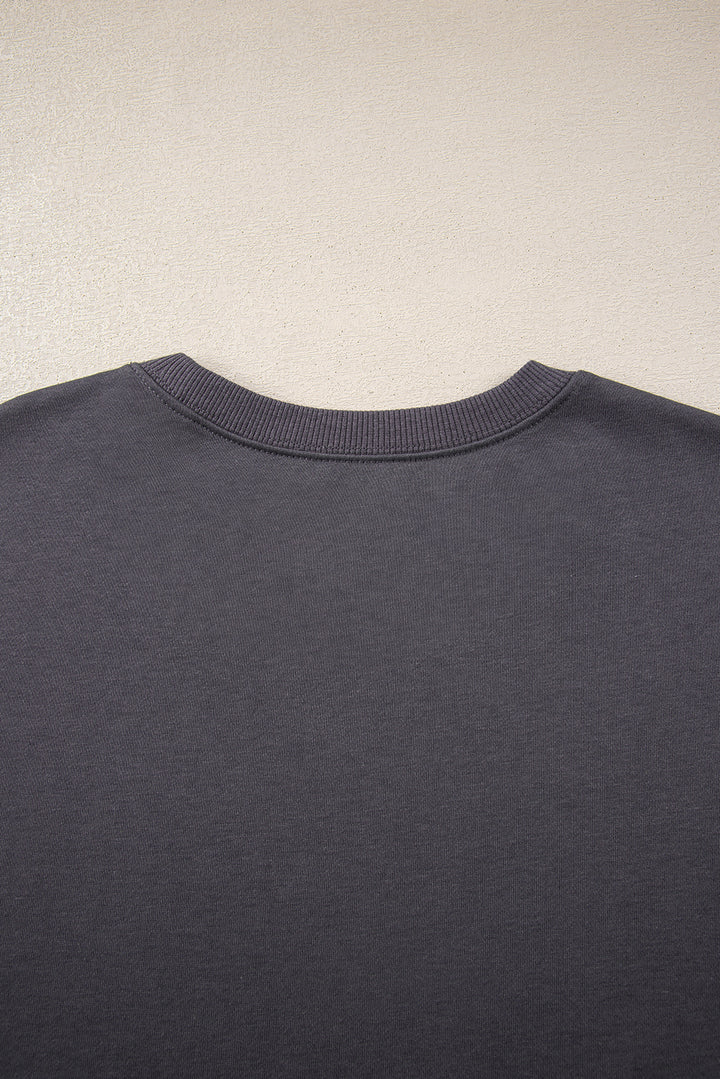 Sudadera universitaria de rayas de gran tamaño