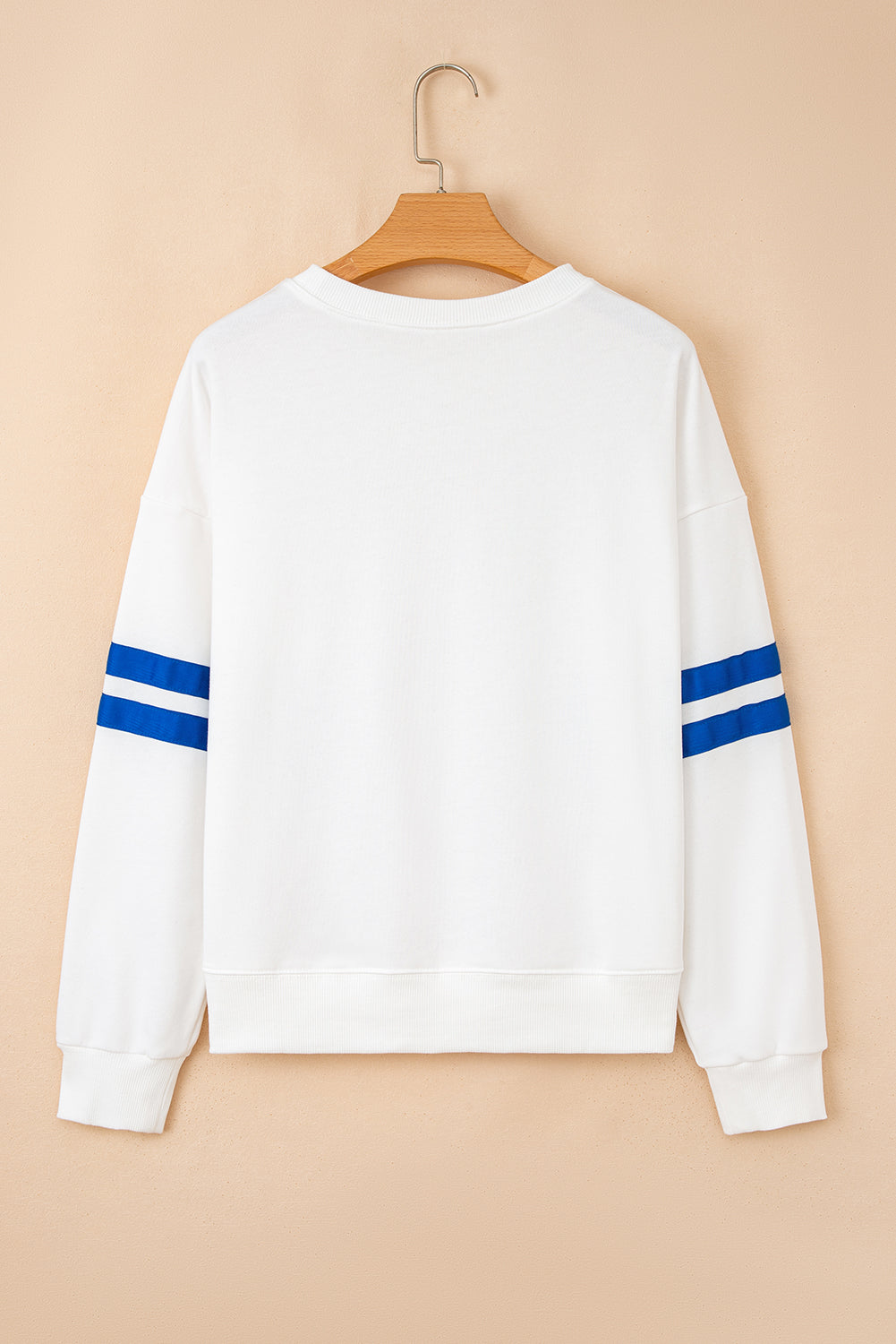 Sudadera universitaria de rayas de gran tamaño