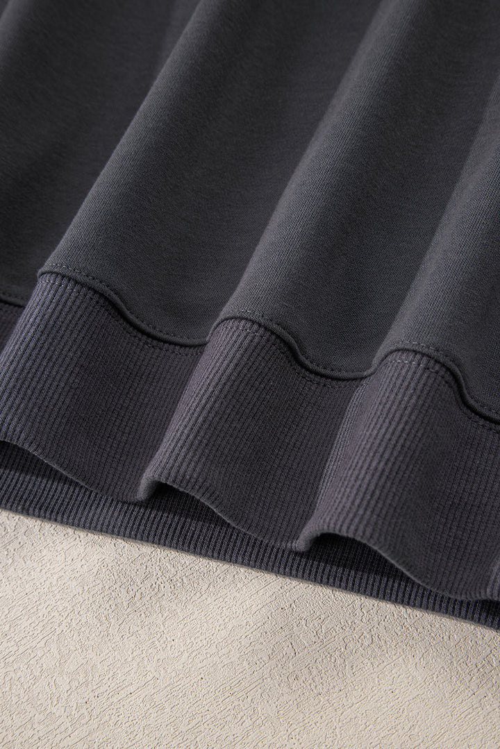 Sudadera universitaria de rayas de gran tamaño