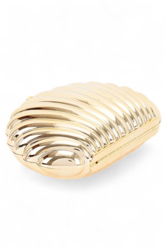Acrylic Seashell Box Clutch With Chain - Trendy in Gold for Women | The802Gypsy