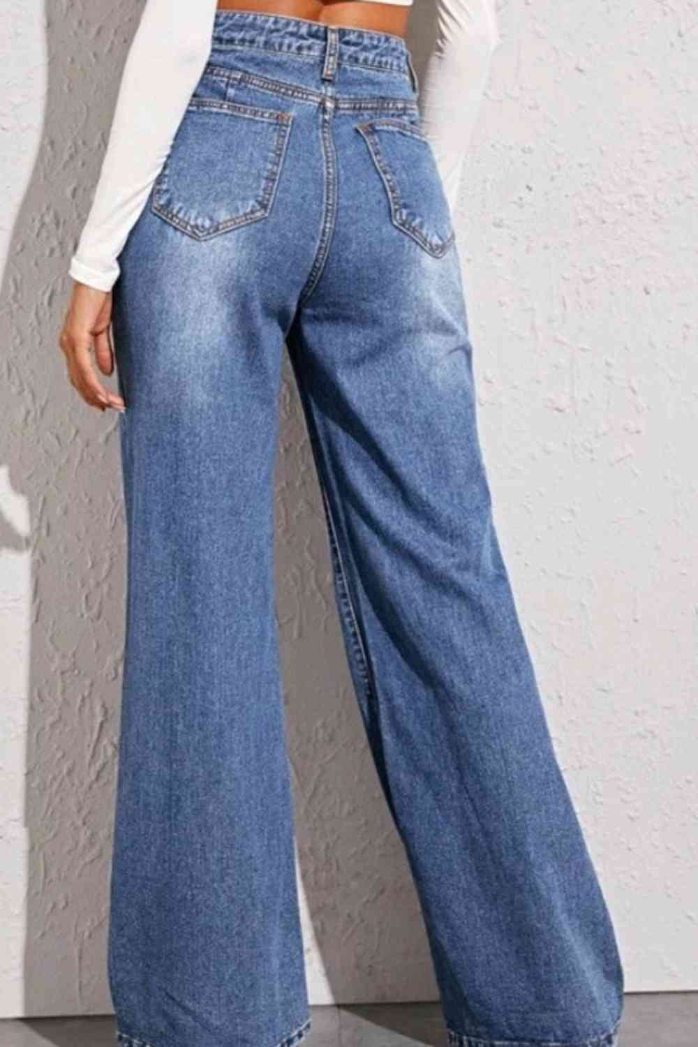 The802Gypsy Bottoms Gypsy Boomer High Waist Wide Leg Jeans