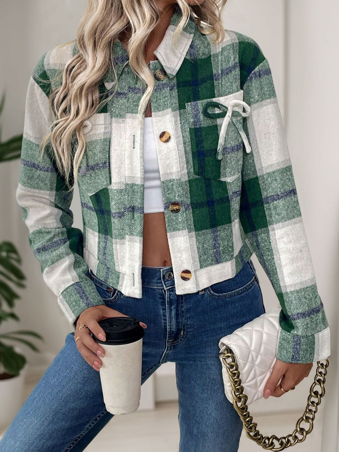 Dark Green Outerwear/Coats with S