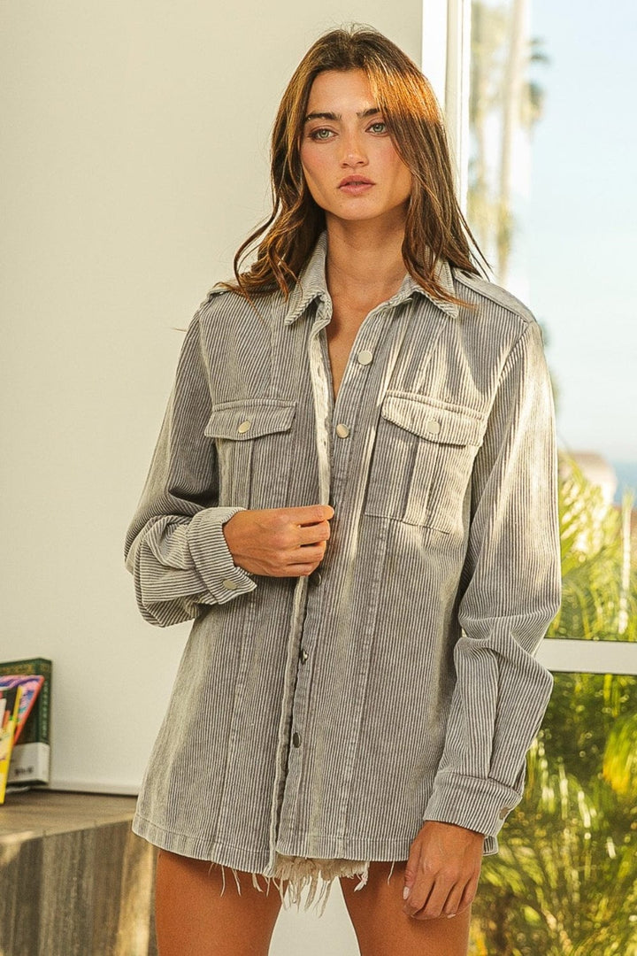 Grey outerwear/Shakets with S