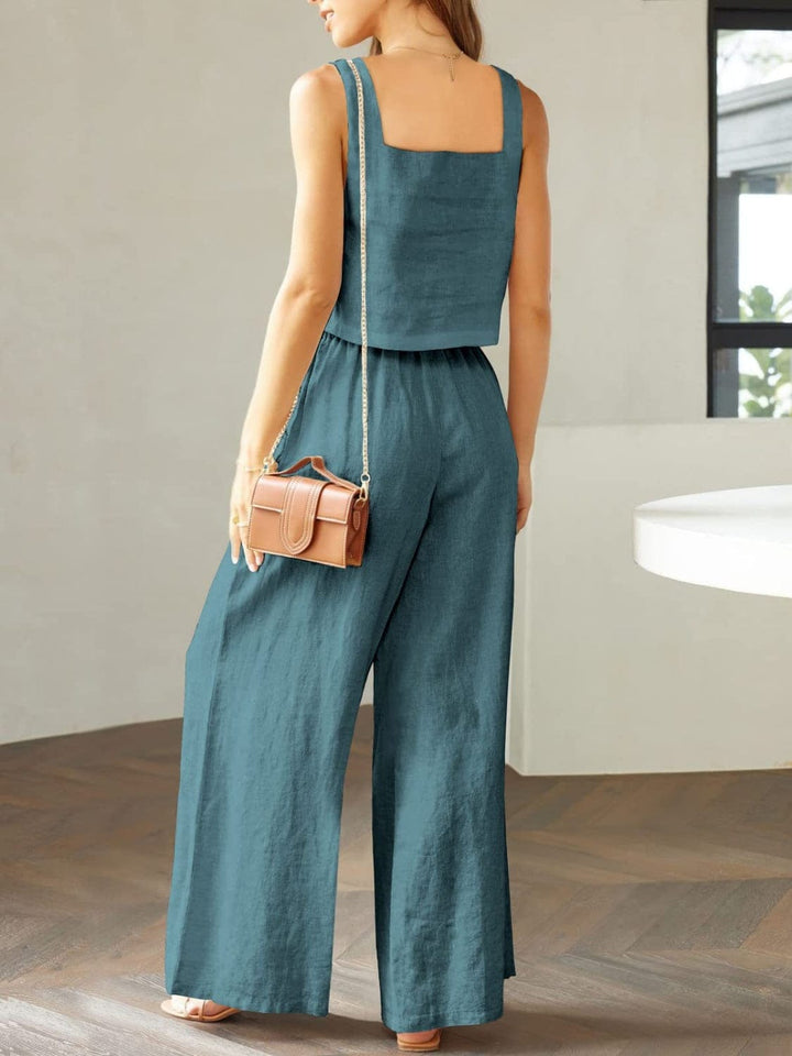Teal Two Piece Sets/Pant Sets with S