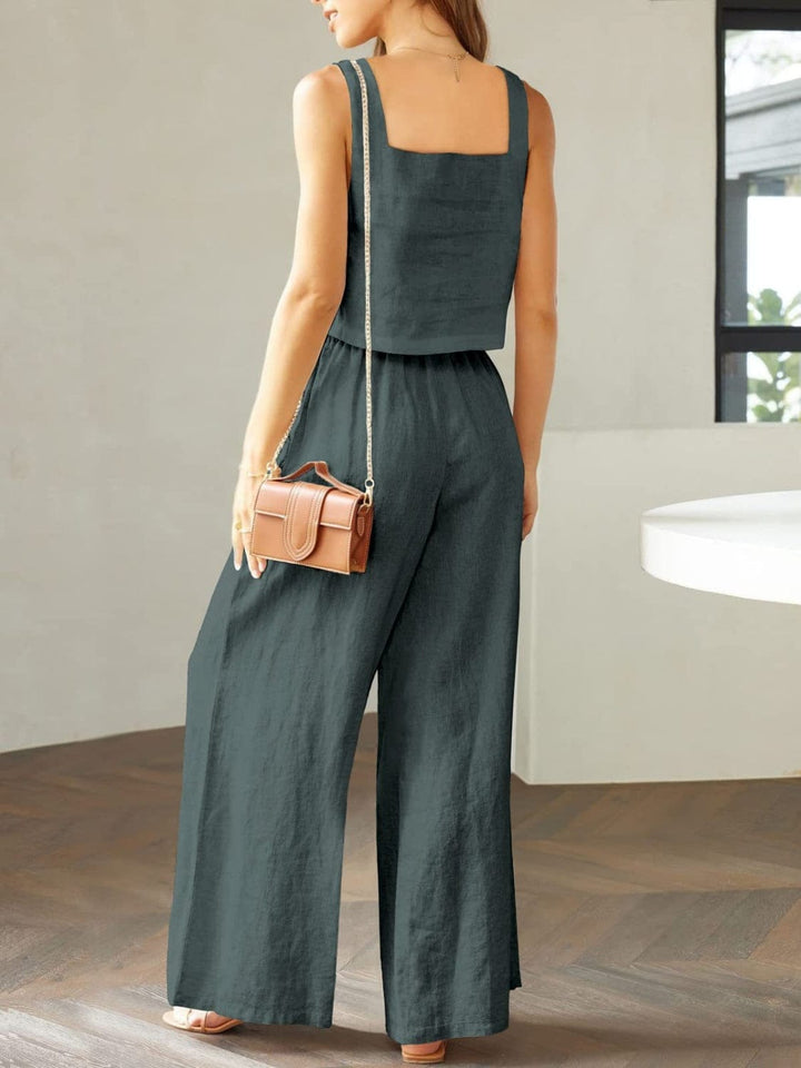 Gray Two Piece Sets/Pant Sets with S
