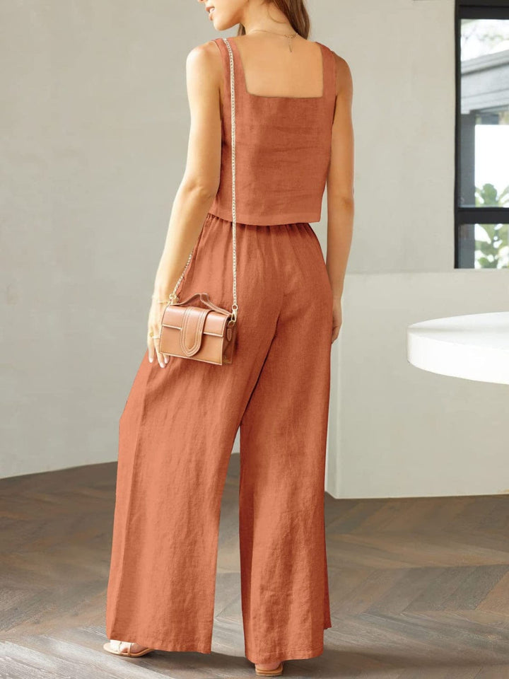 Tan Two Piece Sets/Pant Sets with S