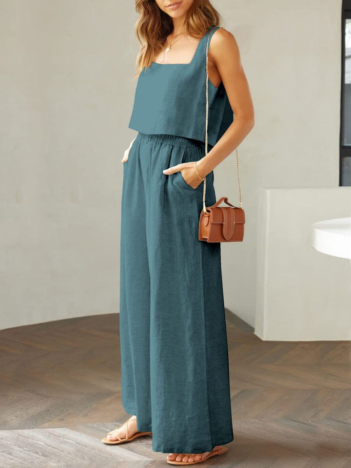 Teal Two Piece Sets/Pant Sets with S