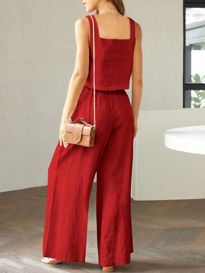 Red Two Piece Sets/Pant Sets with S