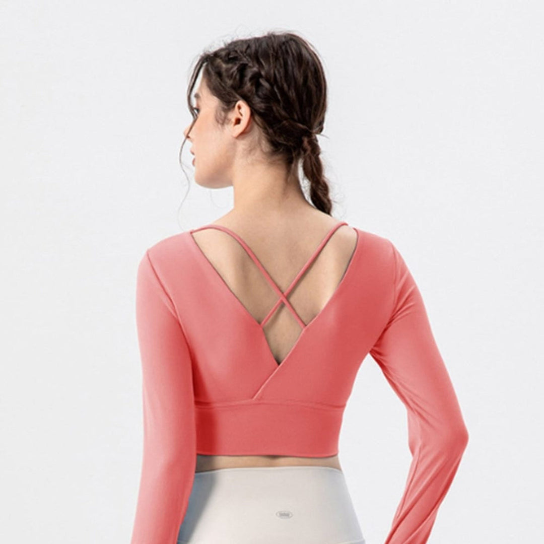 The802Gypsy Activewear/tops GYPSY-Square Neck Crisscross Active Shirt