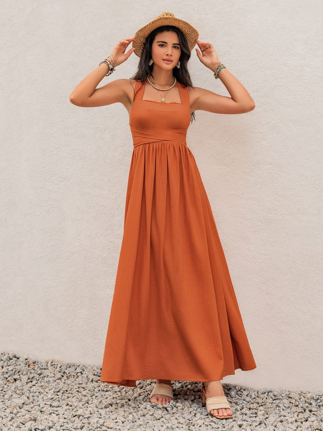 Pumpkin dress/maxi dress with S