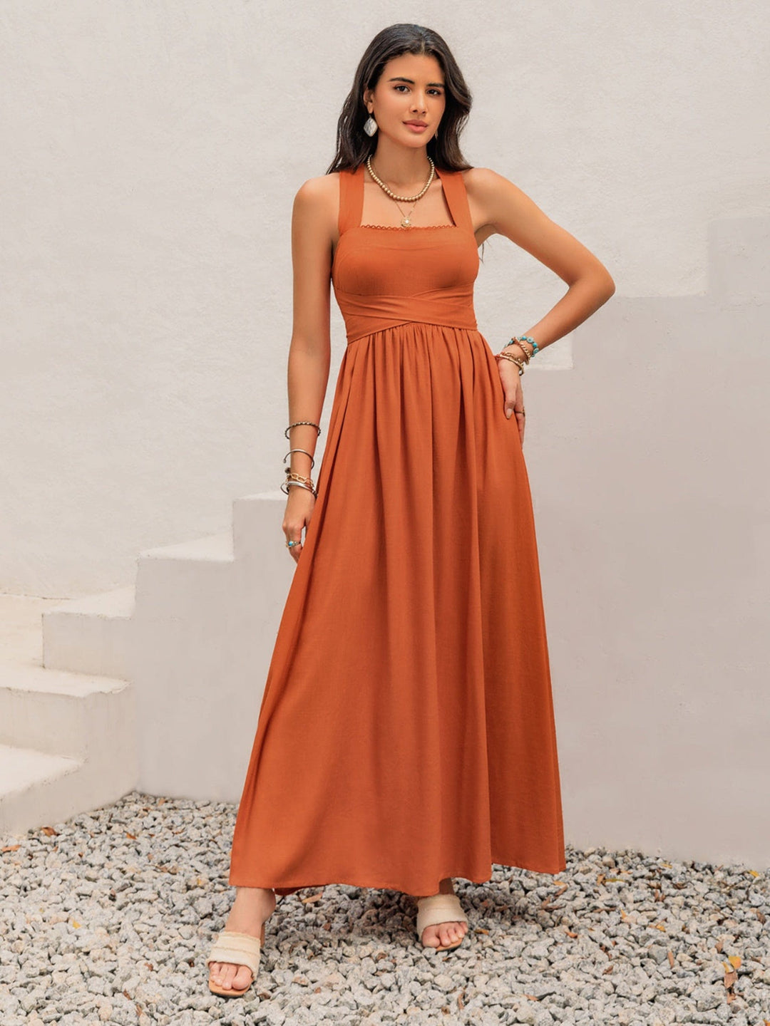 Pumpkin dress/maxi dress with S