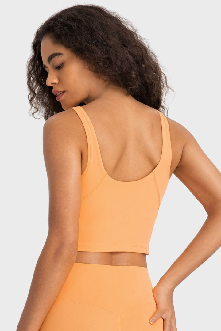 The802Gypsy Activewear/tops GYPSY-Deep V-Neck Crop Sports Top