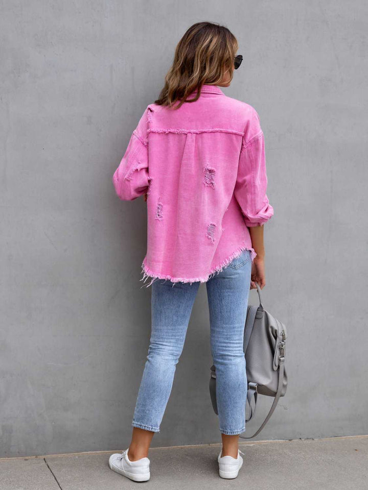 Pink Outerwear/Denim jackets with S