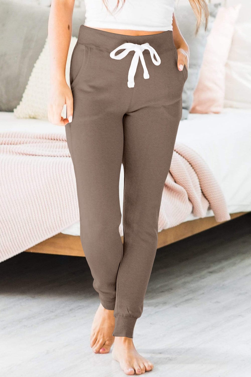 Tan Bottoms/Sweatpants with S