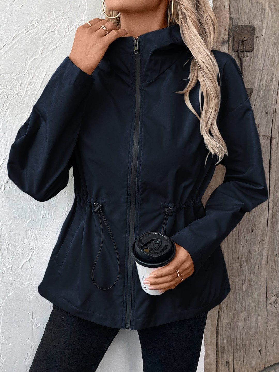 Navy Outerwear/Coats with S