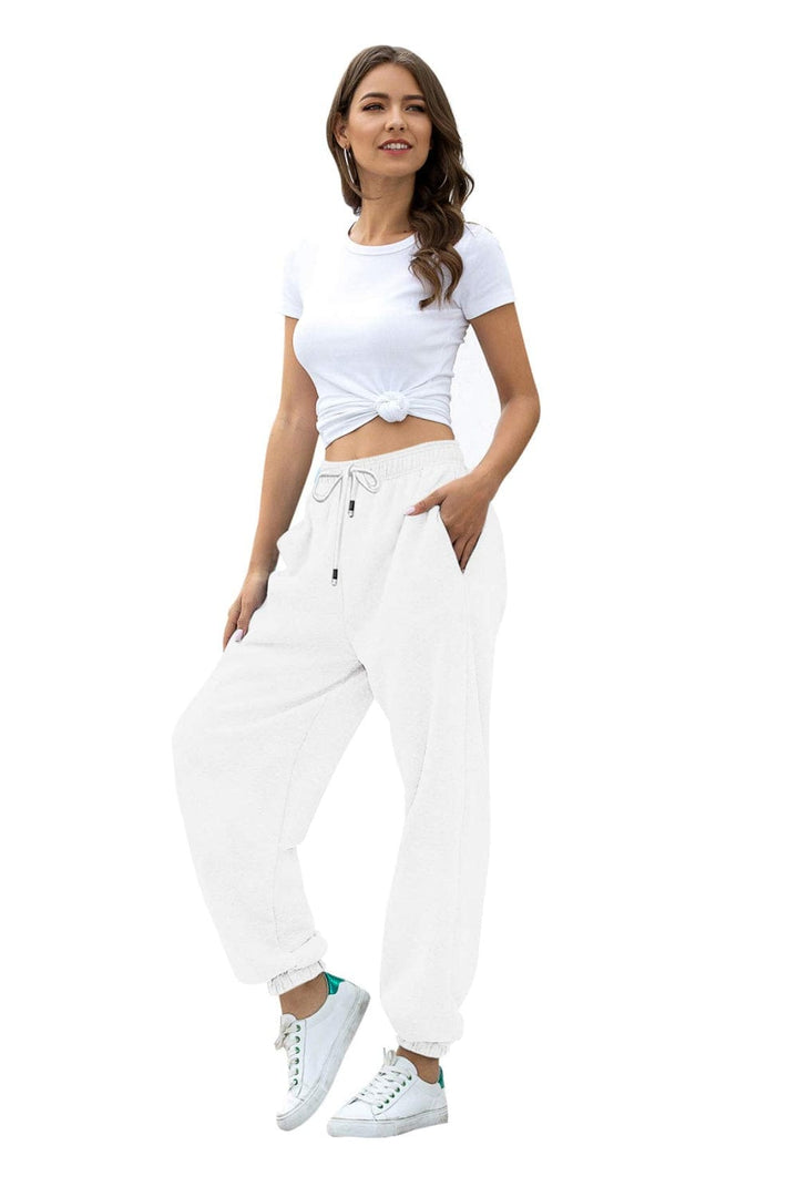 White Bottoms/Sweatpants with S