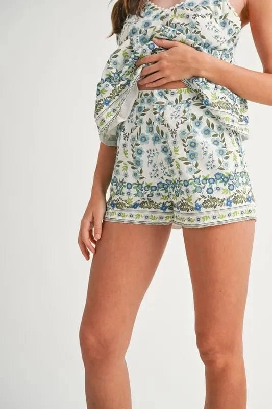 Blue Two Piece Sets/Short Sets with S