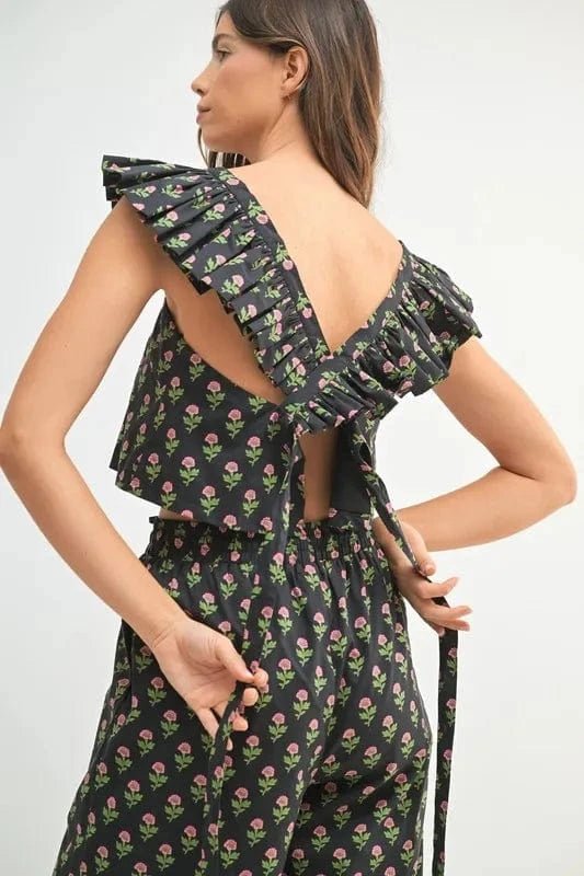 Black Two Piece Sets/Pant Sets with S