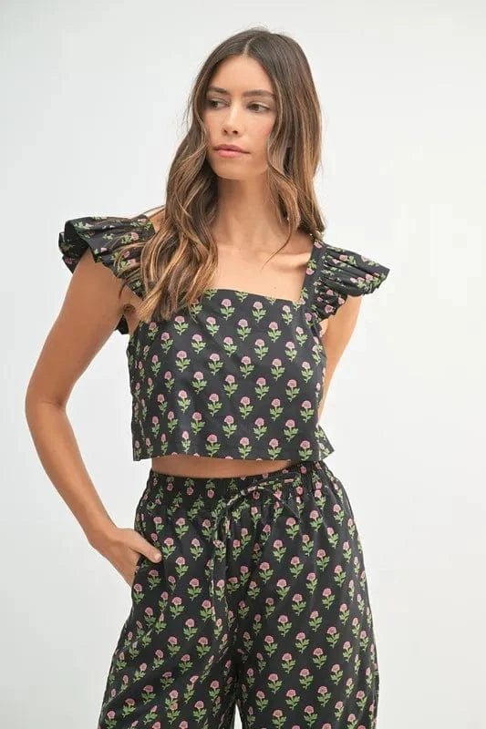 Black Two Piece Sets/Pant Sets with S