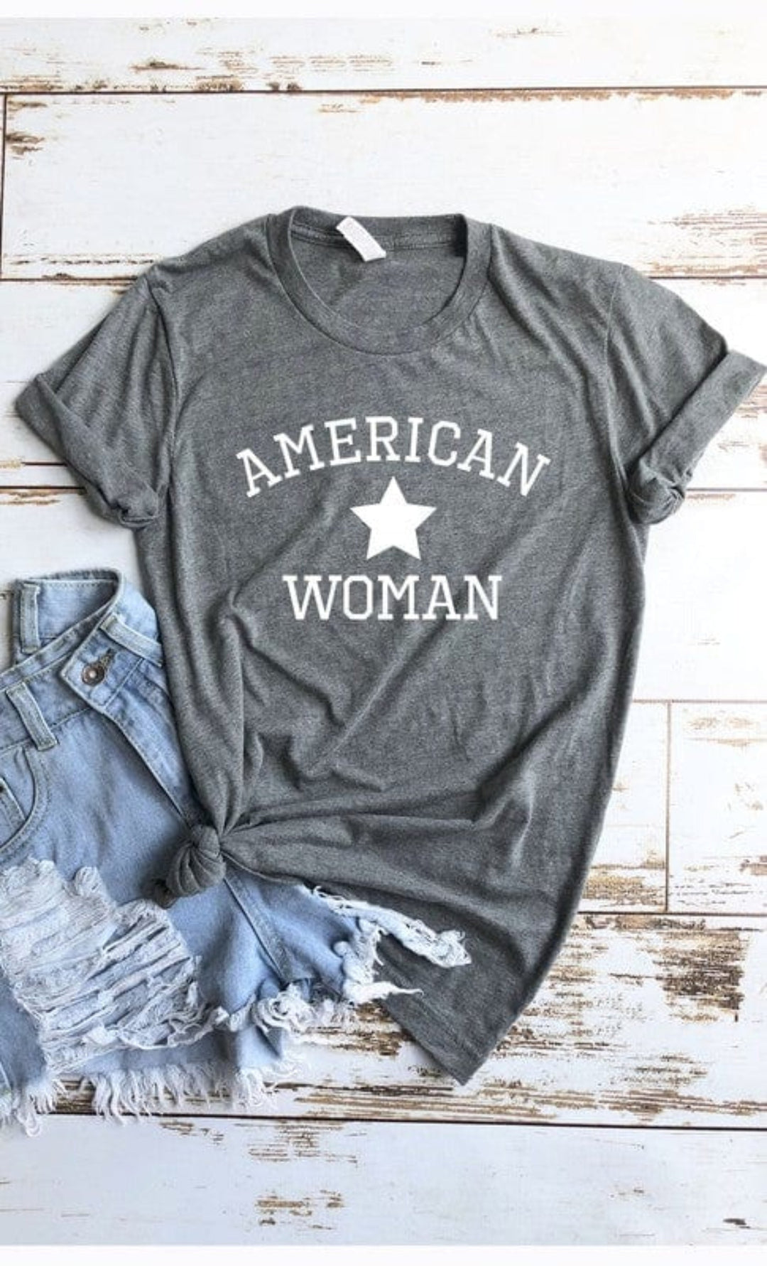 The802Gypsy shirts and tops Deep Heather / S ❤️GYPSY FOX-American Woman Graphic Tee